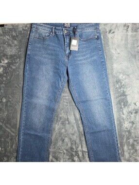 Benny Gold Straight Fit Denim Blue Jeans Size 36x32 NWT